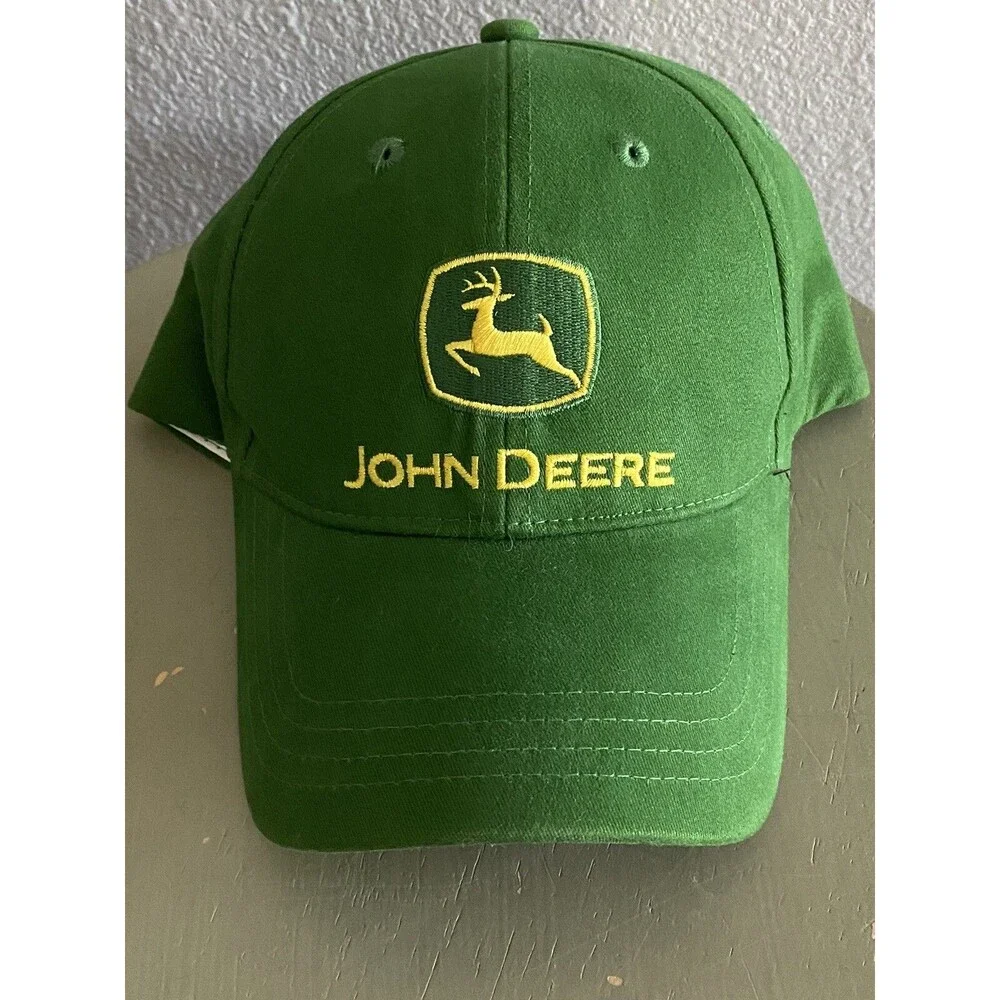 John Deere Patch Hat All Full Snapback Trucker Cap USA Louisville Mfg Vtg. OS